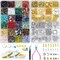 Jewelry Making Kit for Adults - 1760 PCS Crystal Beads for Jewelry Making, Jewelry Making Supplies with 960 PCS Crystal Beads, 800 PCS Jewelry Findings, DIY Jewelry Bracelet, Earring (Crystal)